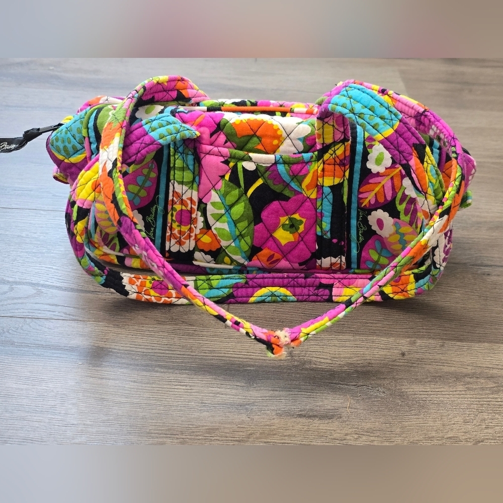 Vera Bradley Floral Shoulder Bag Tote Colorful Fun Lightweight Boho Funky
